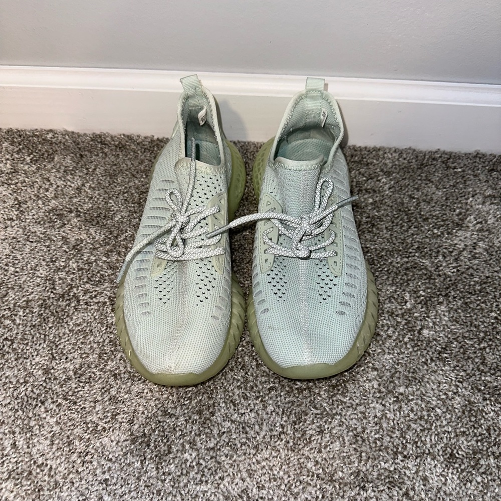 Mint green shoes